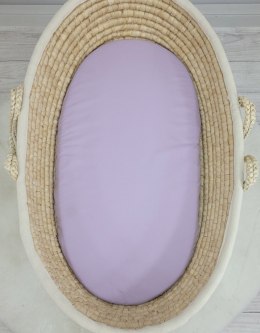 Prześcieradło bawełniane do kosza Mojżesza Boho wózka gondoli 75x35 cm - fioletowe