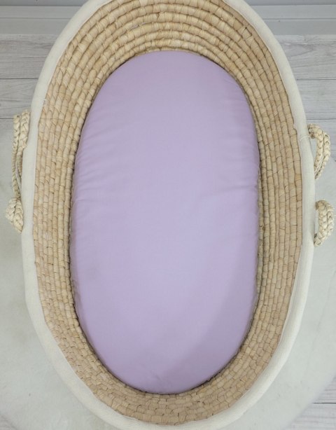 Prześcieradło bawełniane do kosza Mojżesza Boho wózka gondoli 75x35 cm - fioletowe