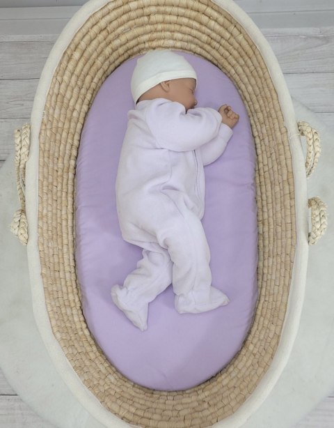 Prześcieradło bawełniane do kosza Mojżesza Boho wózka gondoli 75x35 cm - fioletowe