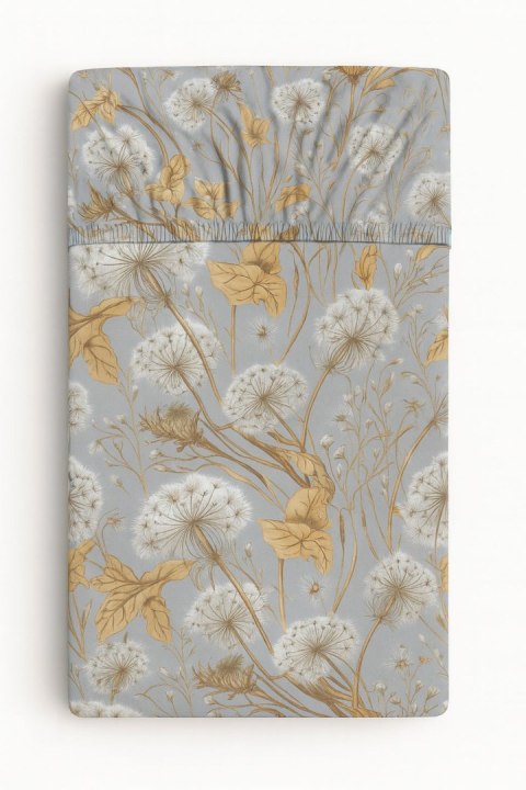 Prześcieradło bawełniane z gumką do łóżeczka 120x60 cm - dmuchawce