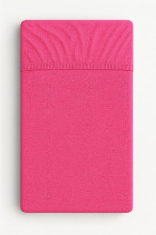 Prześcieradło frotte z gumką do łóżeczka 120x60cm - fuksja