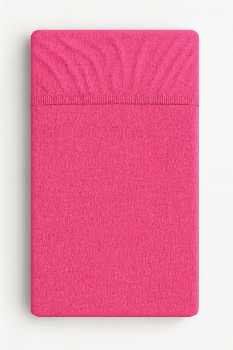 Prześcieradło frotte z gumką do łóżeczka 120x60cm - fuksja