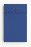 Prześcieradło jersey bawełna z gumką do łóżeczka 120x60cm - ciemny niebieski