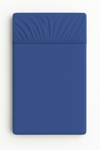 Prześcieradło jersey bawełna z gumką do łóżeczka 120x60cm - ciemny niebieski