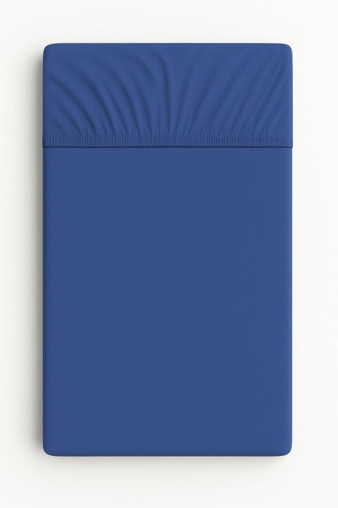 Prześcieradło jersey bawełna z gumką do łóżeczka 120x60cm - ciemny niebieski