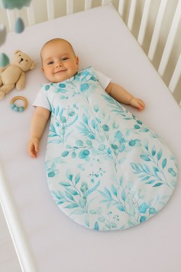 Śpiworek dla dzieci bawełniany zaokrąglony S 0-6 mcy letni TOG 1.0 - eucaliptus mint