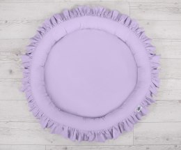 Zestaw: baldachim wiszący do pokoju dziecięcego bawełniany i gniazdko z falbanką - fioletowy