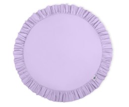 Zestaw: baldachim wiszący do pokoju dziecięcego bawełniany i mata z falbanką - fioletowy