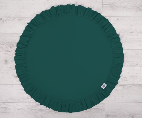 Zestaw: baldachim wiszący do pokoju dziecięcego, mata z falbanką, poduszki - butelkowa zieleń