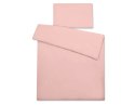 Bawełniana pościel dla dzieci 2 części poszewki na poduszkę i na kołderkę 135x100 - brudny róż