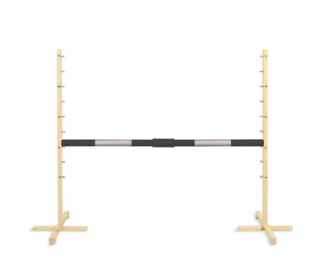 Belka do przeszkody do skakania na Hobby Horse - czarno-srebrna - 160 cm