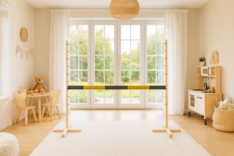 Belka do przeszkody do skakania na Hobby Horse - czarno-złota - 120 cm