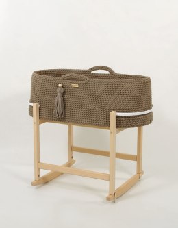 Kosz Mojżesza BOHO Handmade z kołyską - mocca