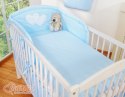 Pościel 3-cz 135x100 - Serduszka paseczki niebieskie