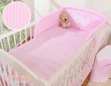 Pościel 3-cz 135x100 - Serduszka paseczki różowe