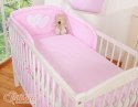Pościel 3-cz 135x100 - Serduszka paseczki różowe