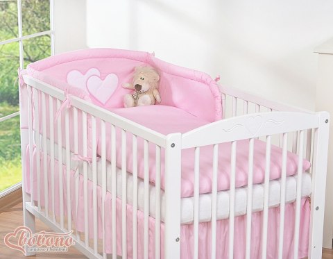 Pościel 3-cz 135x100 - Serduszka różowe