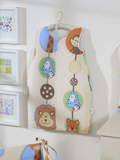 Śpiworek dla dzieci bawełniany M 6-12 mcy TOG 2.5 całoroczny ZOO kremowe