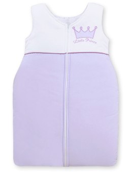 Śpiworek dla dzieci bawełniany M 6-12 mcy TOG 2.5 całoroczny ocieplany Little Prince fioletowy