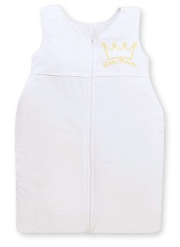 Śpiworek dla dzieci bawełniany M 6-12 mcy TOG 2.5 całoroczny ocieplany - Little Princess biały