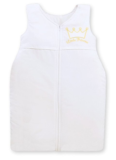 Śpiworek dla dzieci bawełniany M 6-12 mcy TOG 2.5 całoroczny ocieplany - Little Princess biały