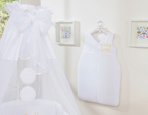 Śpiworek dla dzieci bawełniany M 6-12 mcy TOG 2.5 całoroczny ocieplany - Little Princess biały