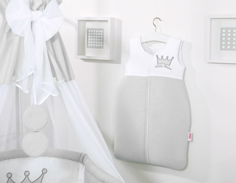 Śpiworek dla dzieci bawełniany M 6-12 mcy TOG 2.5 całoroczny ocieplany Little Princess szary
