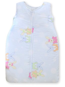 Śpiworek dla dzieci bawełniany M 6-12 mcy TOG 2.5 całoroczny zajączki na błękicie