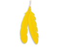 Dekoracyjne pióra z filcu 2szt. - żółte