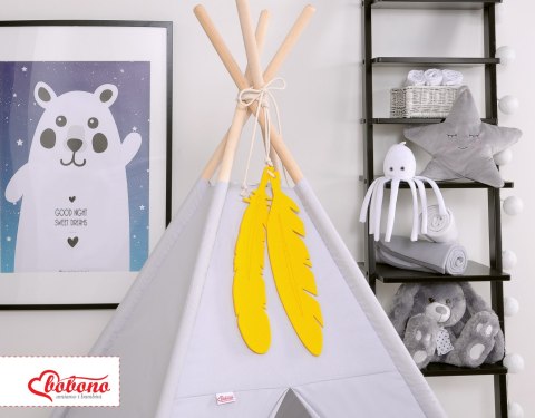 Dekoracyjne pióra z filcu 2szt. - żółte