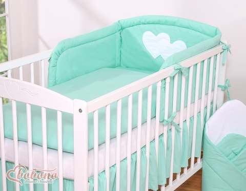 Pościel 2-cz Wiszące serduszka miętowe