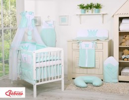 Pościel 5-cz z baldachimem- Little Prince miętowa