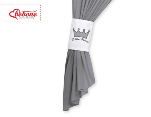 Zasłonki do pokoju dziecięcego- Little prince/Princess antracyt