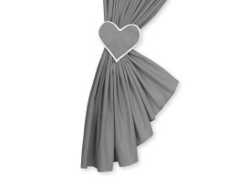 Zasłonki do pokoju dziecięcego- Wiszące serduszka antracyt