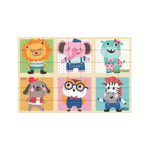 Klocki drewniane 9 elementów AKUKU