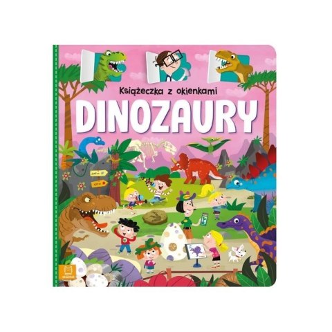 Książka z okienkami dinozaury AKSJOMAT