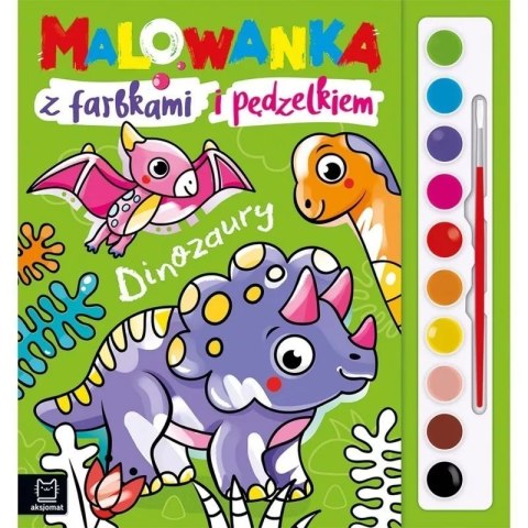 Malowanka z farbkami dinozaury AKSJOMAT