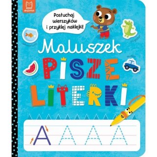 Maluszek pisze literki AKSJOMAT
