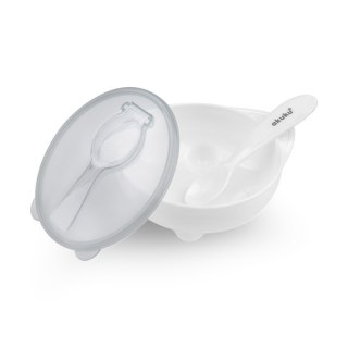 Miseczka z łyżeczką white AKUKU