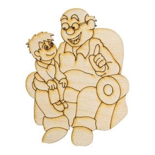 Ozd. drewniana dziadek i wnuk ECODECO
