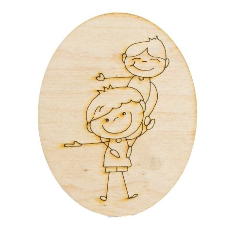 Ozd. drewniana owal bracia ECODECO