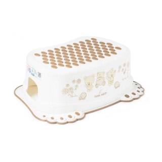 Podnóżek miś biały perła TEGA