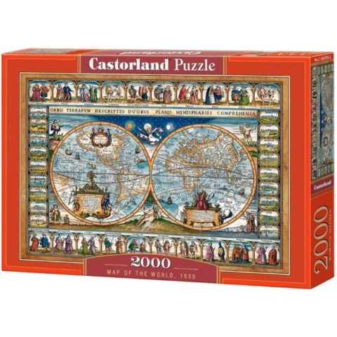 Puzzle world map 1639 2000 CASTOR