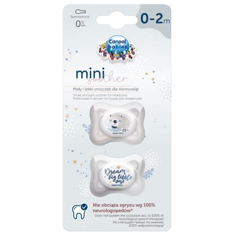 Smoczek sil.0-2 sym.mini 2 szt CANPOL BABIES