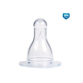 Smoczek sil.okrągły 2szt.wolny CANPOL BABIES