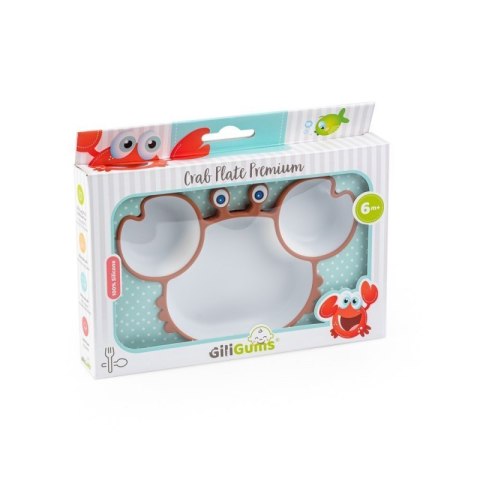 Talerz krab ceglasto-biały GILIGUMS