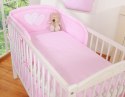 Pościel 2-cz 120x90 - Serduszka paseczki różowe