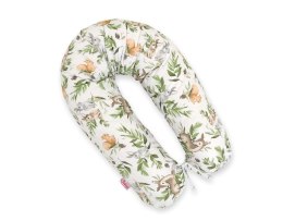 Bawełniana poszewka do poduszki ciążowej Longer - Woodland green