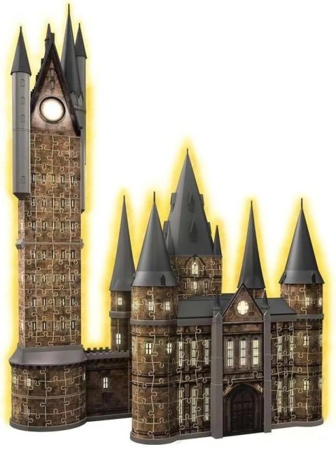 Ravensburger Puzzle 3D Budynki nocą: Zamek Hogwarts Wieża 540 elementów 11551