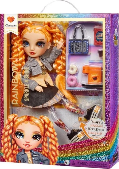 427803-INT Rainbow HighSparkle & Shine Fashion Dolls- CLEMENTINE (Orange)